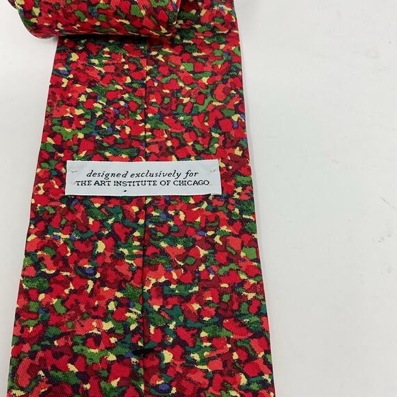 Vintage Gouda New York Mens 100% Silk Abstract Tie Arts Institute Chicago MoMA - Picture 6 of 6